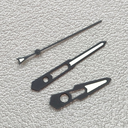 2 Sets Green Lume Matted Black Trim Hollow Watch Hands for NH35 NH36 Movement