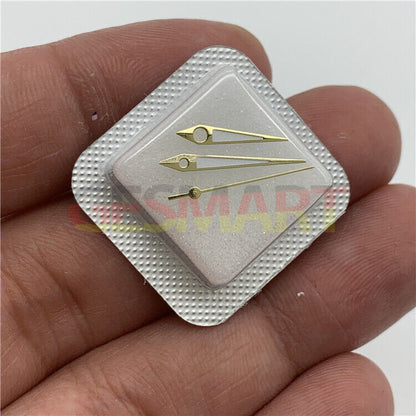 Green luminous 14mm men?s watch hands set for Miyota NH35/NH36, enhancing visibility and style.