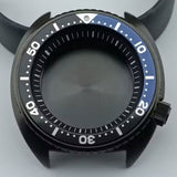 42.5mm Black Watch Case Black+Blue Bezel Black Ring for NH35 NH36 NH38 NH70