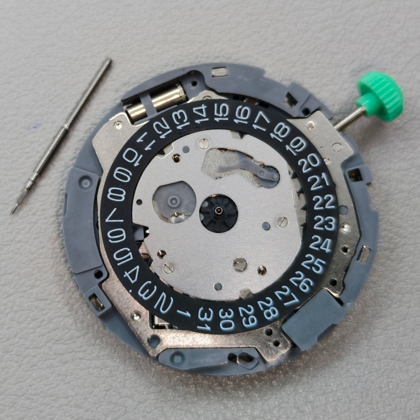 Japan Miyota OS11 0S11 Quartz Movement Black Disk Wheel Date@4