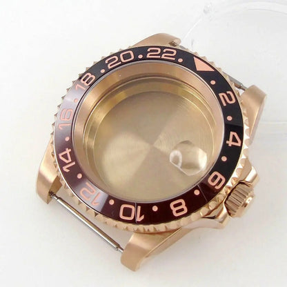 40mm Ceramic Bezel Sapphire Glass Case Fit NH35 NH36 2824 2836 Miyota 8215 8205