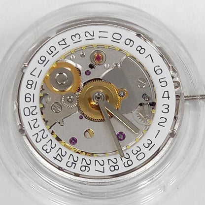 Silver Dandong 2824 mechanical watch movement, China-made replacement for ETA 2824-2 models.