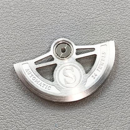 Modified S Carved Silver Hollow Rotor Oscillating Weight Fit for NH35 NH36 Movement