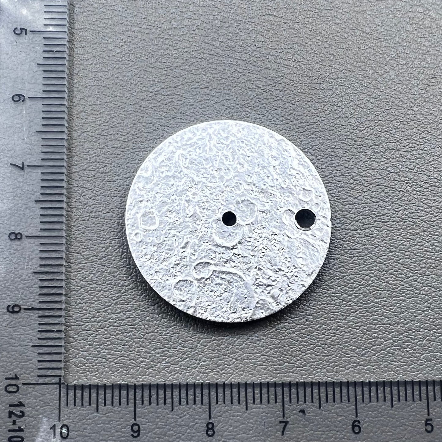 28.5mm lunar surface watch dial, compatible with NH35 NH36 movement, for precise timekeeping enhancement.