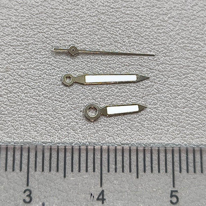 2 Sets Green Lume Silver Trim Arrow Shape Watch Hands for Miyota 1M12 Movement