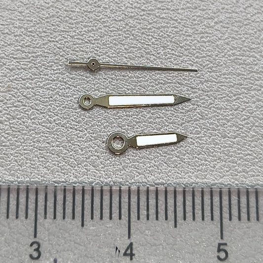 2 Sets Green Lume Silver Trim Arrow Shape Watch Hands for Miyota 1M12 Movement