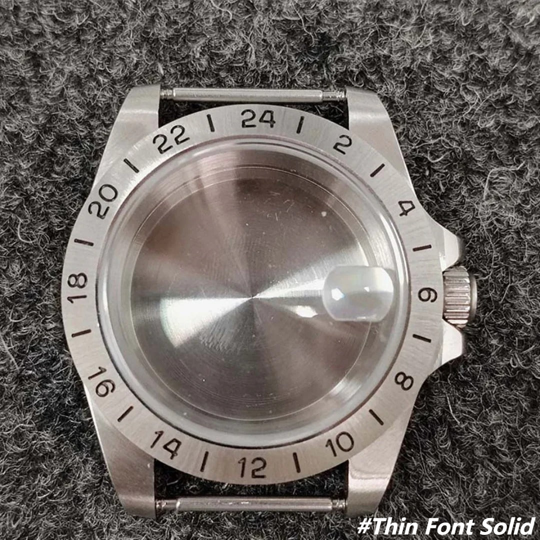 39mm 5ATM Waterproof GMT 24 Hours Classic Retro Watch Case for NH34/NH35/NH36