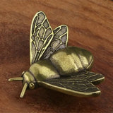 Solid Copper Cute Bee Trinket Vintage Hand Carved Bronze Model Figurines