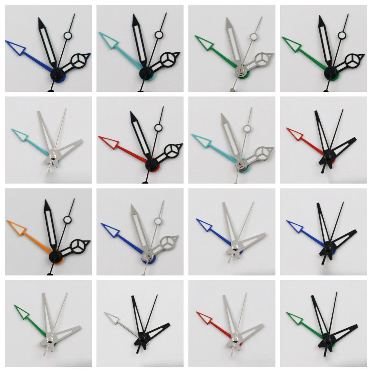 Multicolor 4 Hands Green Luminous Personalized Watch Hand for NH35 NH34A 4R34