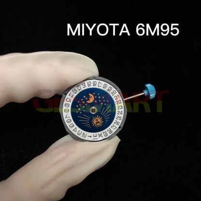 MIYOTA 6M95 quartz movement by Original Japan, multifunctional watch component for precise timekeeping.