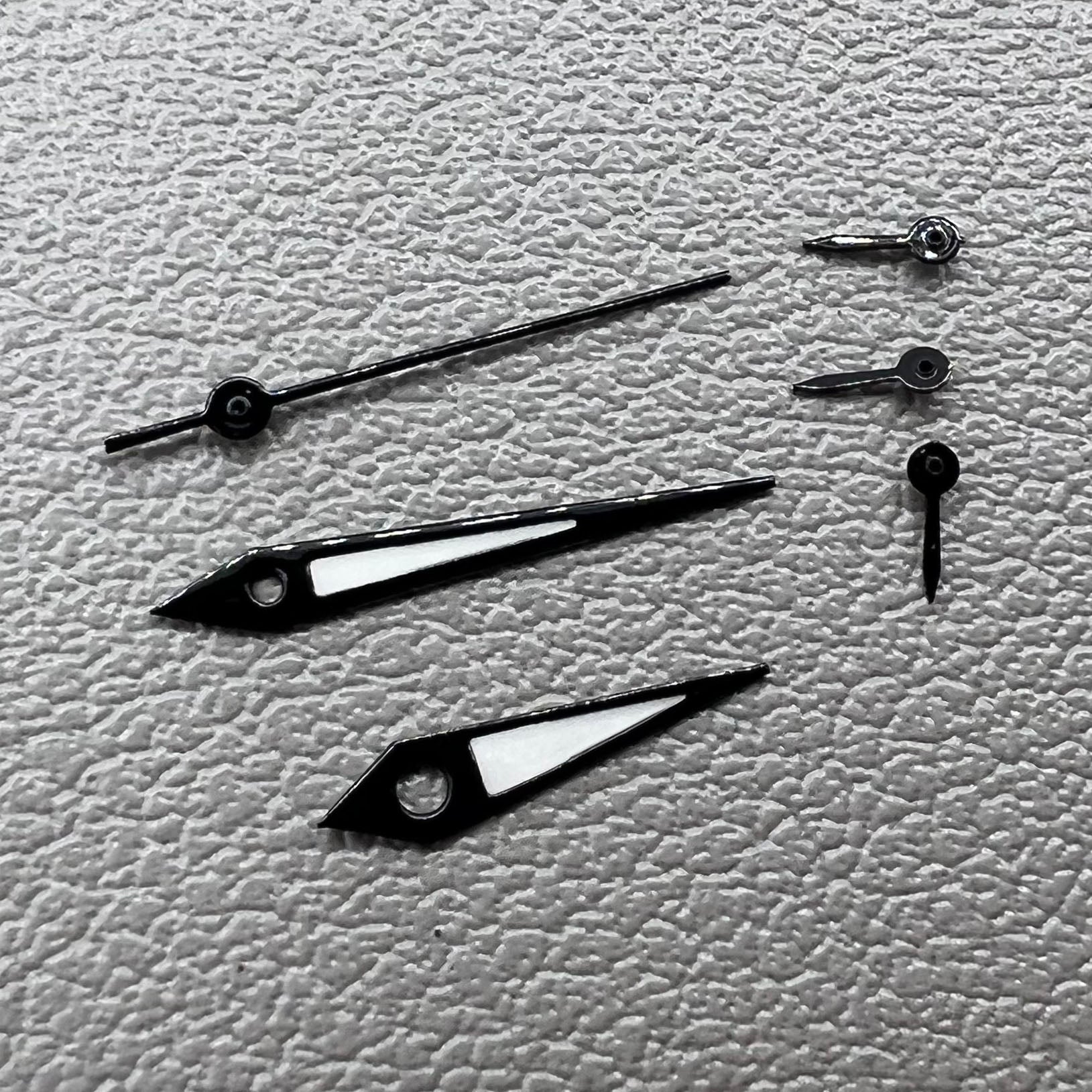 Set of black trim arrow-shaped watch hands for Epson VX3J VX9J VX7J VX3N VX9N VX42 models