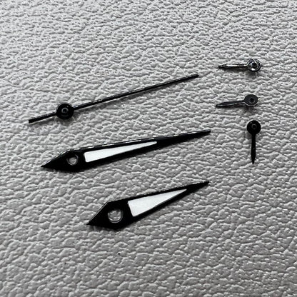 Set of black trim arrow-shaped watch hands for Epson VX3J VX9J VX7J VX3N VX9N VX42 models