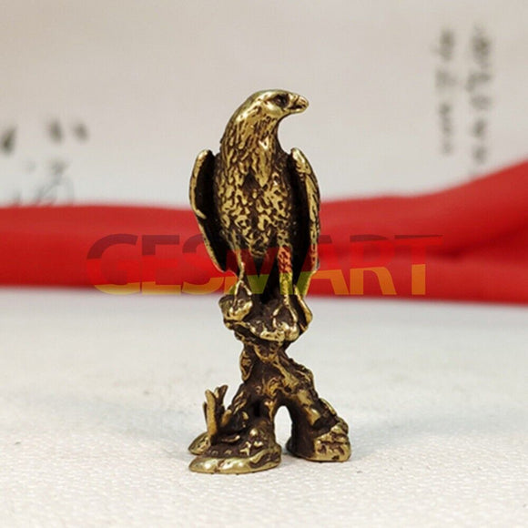 Solid Copper Eaglet Trinket Hand Carved Bronze Model Figurines