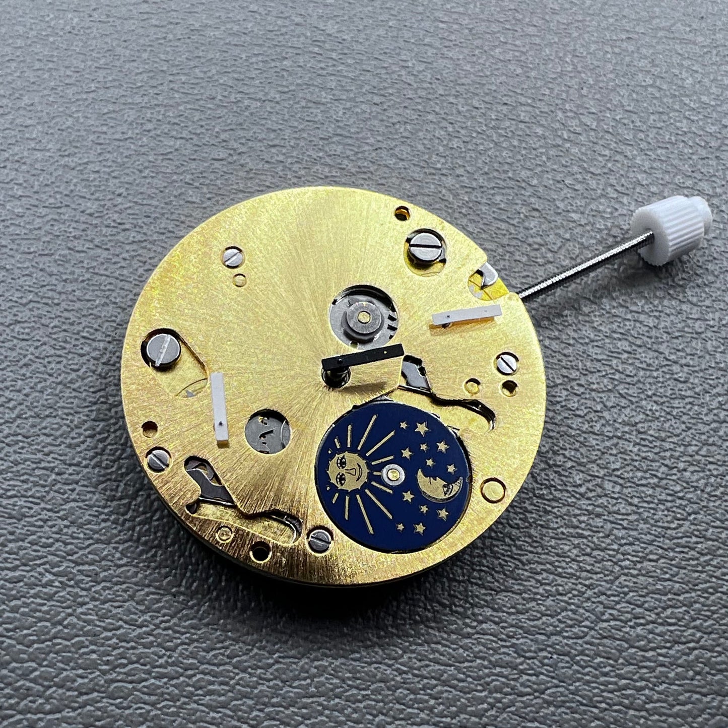 Swiss ISA 9231 Watch Quartz Movement Star Moon Phase@6