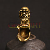 Solid Copper Dharma Agarwood Furnace Trinket Hand Carved Bronze Model Figurines