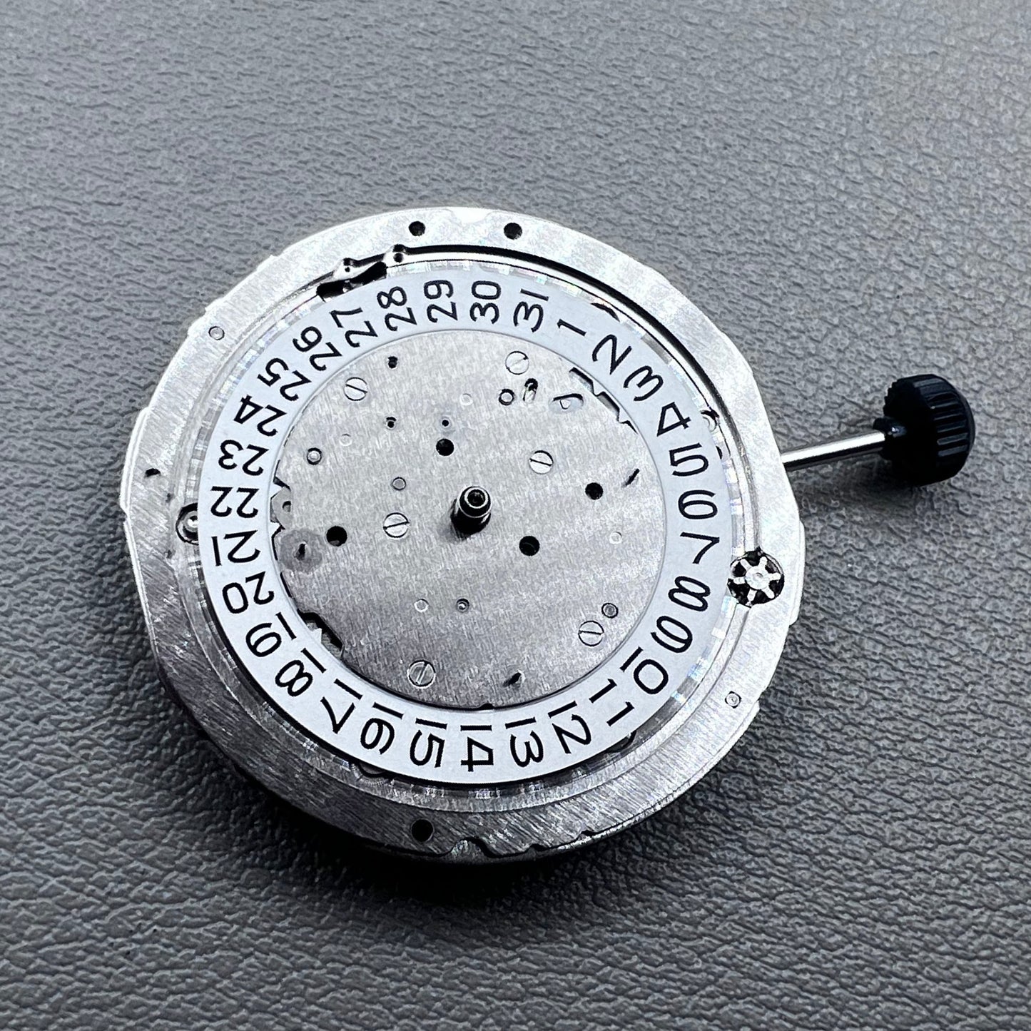 Close-up of Japan Miyota 9120 automatic mechanical watch movement showcasing precision craftsmanship.