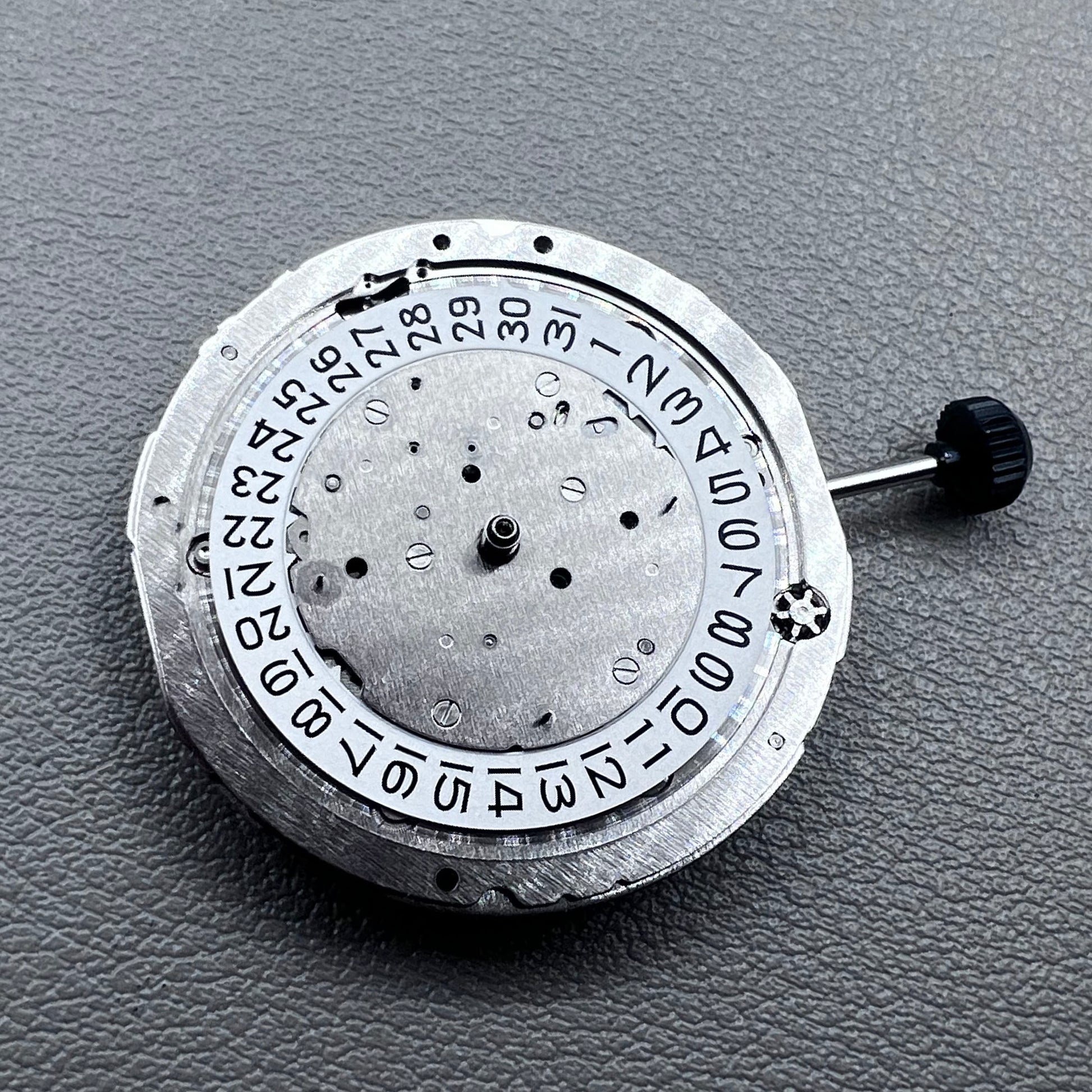 Close-up of Japan Miyota 9120 automatic mechanical watch movement showcasing precision craftsmanship.