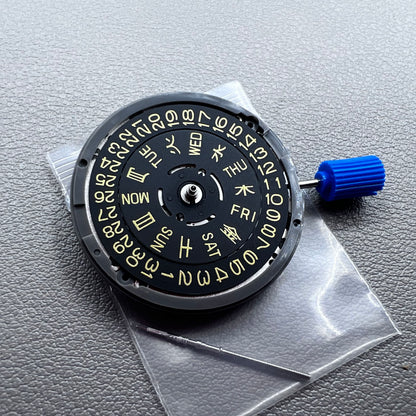 Black Dial Golden Font Seiko NH36 Mechanical Movement Crown@3.8