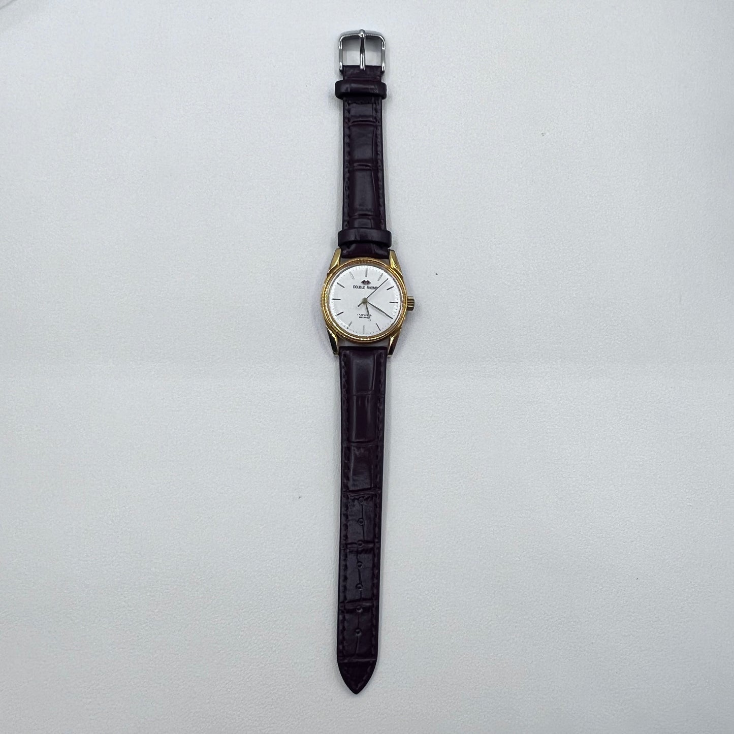 Beijing Double Dark Brown Strap Rhomb Single Calendar Manual Mechanical Lady Watch