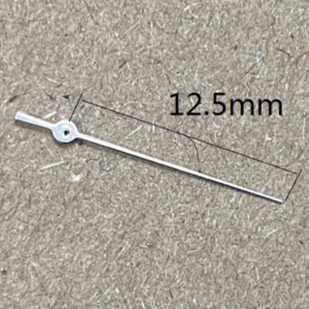 Set of 3 silver 12.5mm second hands for Miyota FS00 FS01 FS10 watch movements, precision parts.