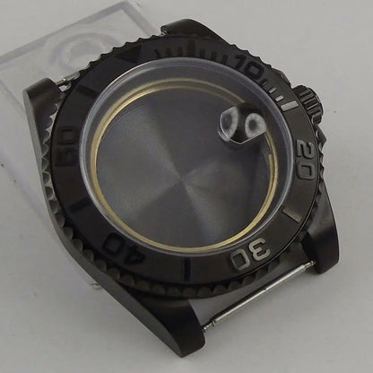 40mm Sapphire Glass Ceramic PVD Watch Case Fit Eta 2824 2836 Miyota NH35 NH36