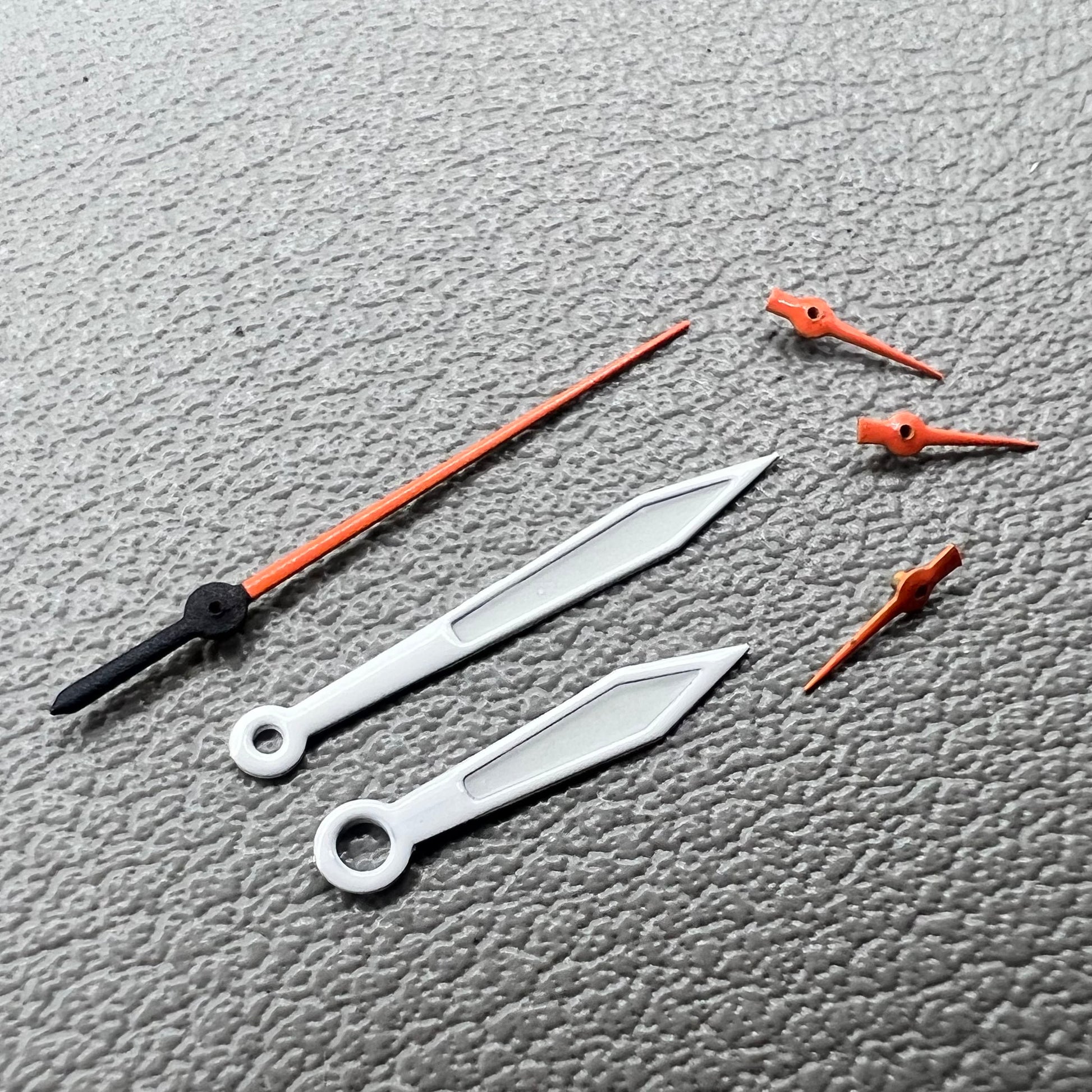 Orange and white second hand watch hands set for Miyota OS10 OS20 OS60 OS80