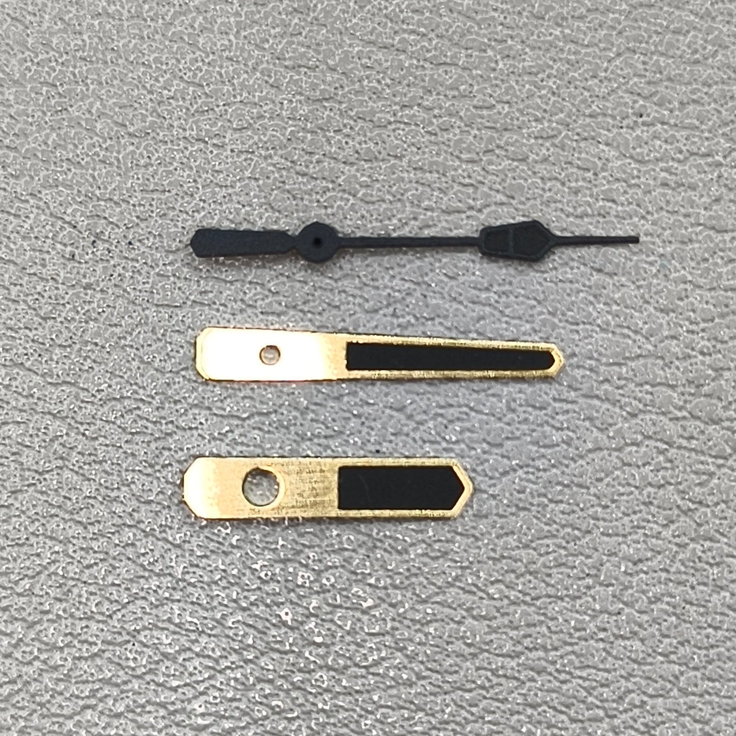 NO Lume Black Painted Golden Trim Watch Hands for NH35 NH36 NH70 NH72