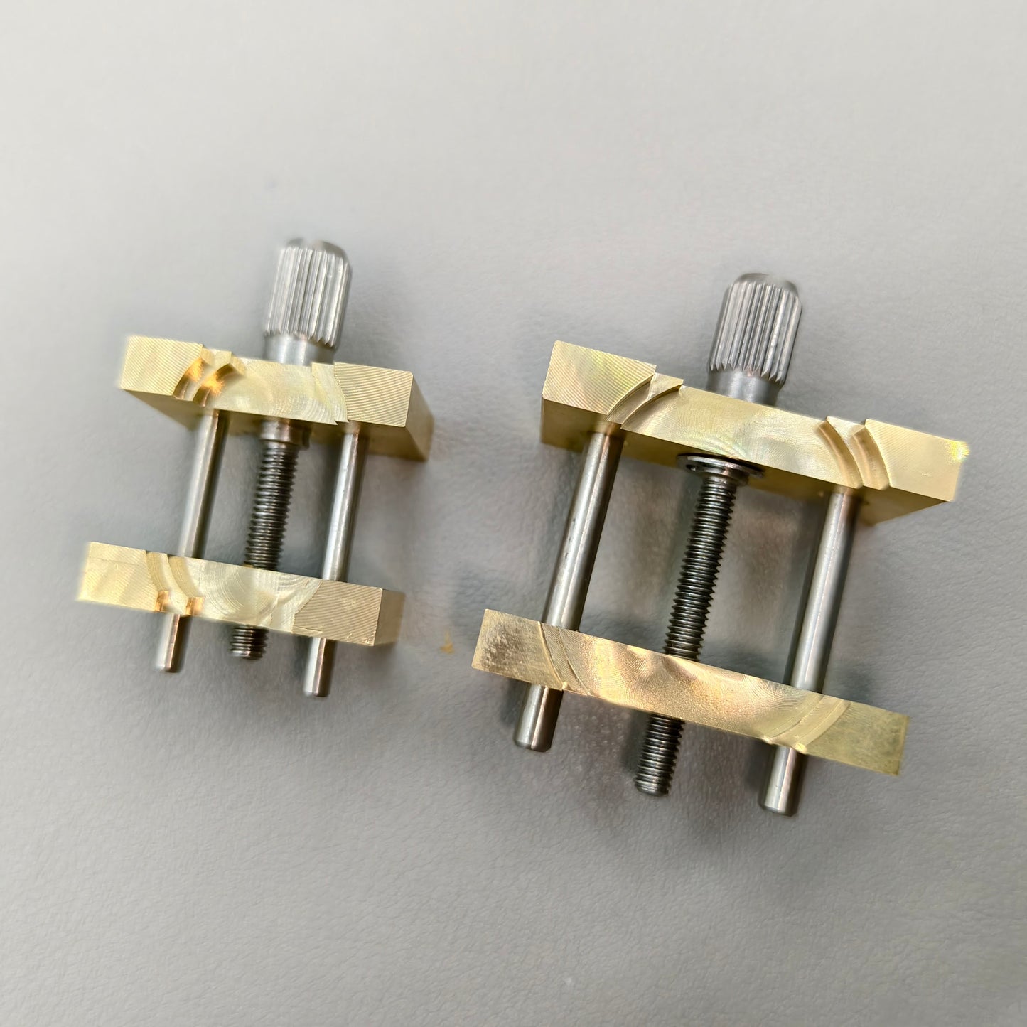 2 PIECES Watch Movement Holder Clamp Vise Copper Vintage Small & Big Size