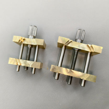 2 PIECES Watch Movement Holder Clamp Vise Copper Vintage Small & Big Size