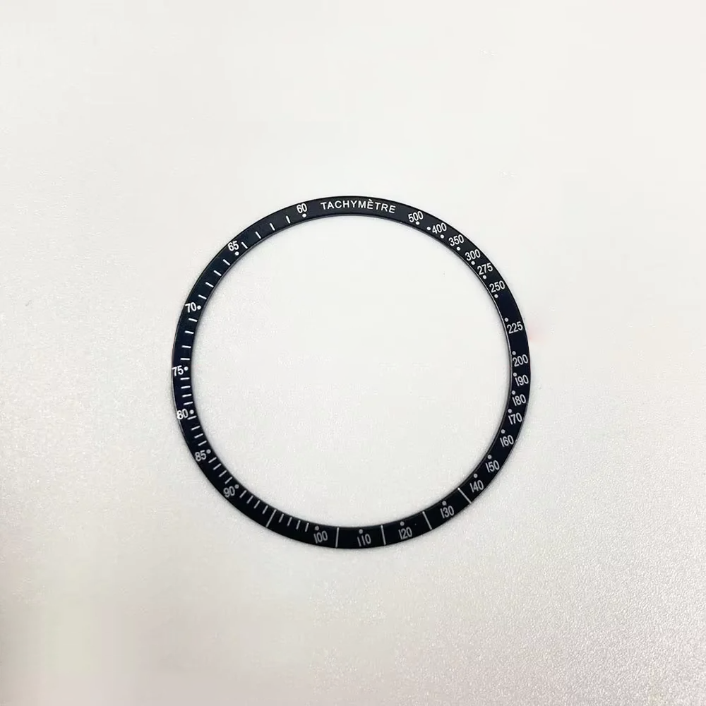 38.5mm flat aluminum bezel for men's diving watch, durable replacement accessory without luminous features.