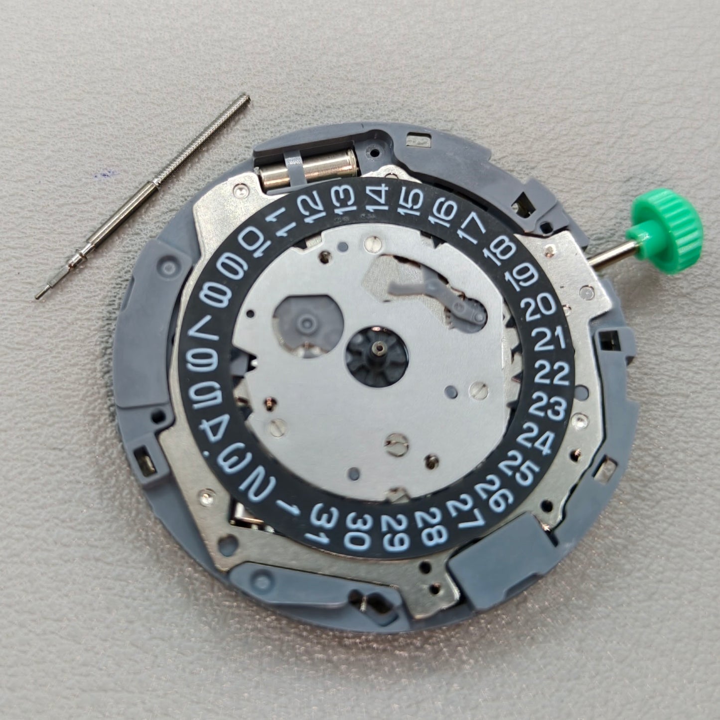 Japan Miyota OS11 0S11 Quartz Movement Black Disk Wheel Date@4