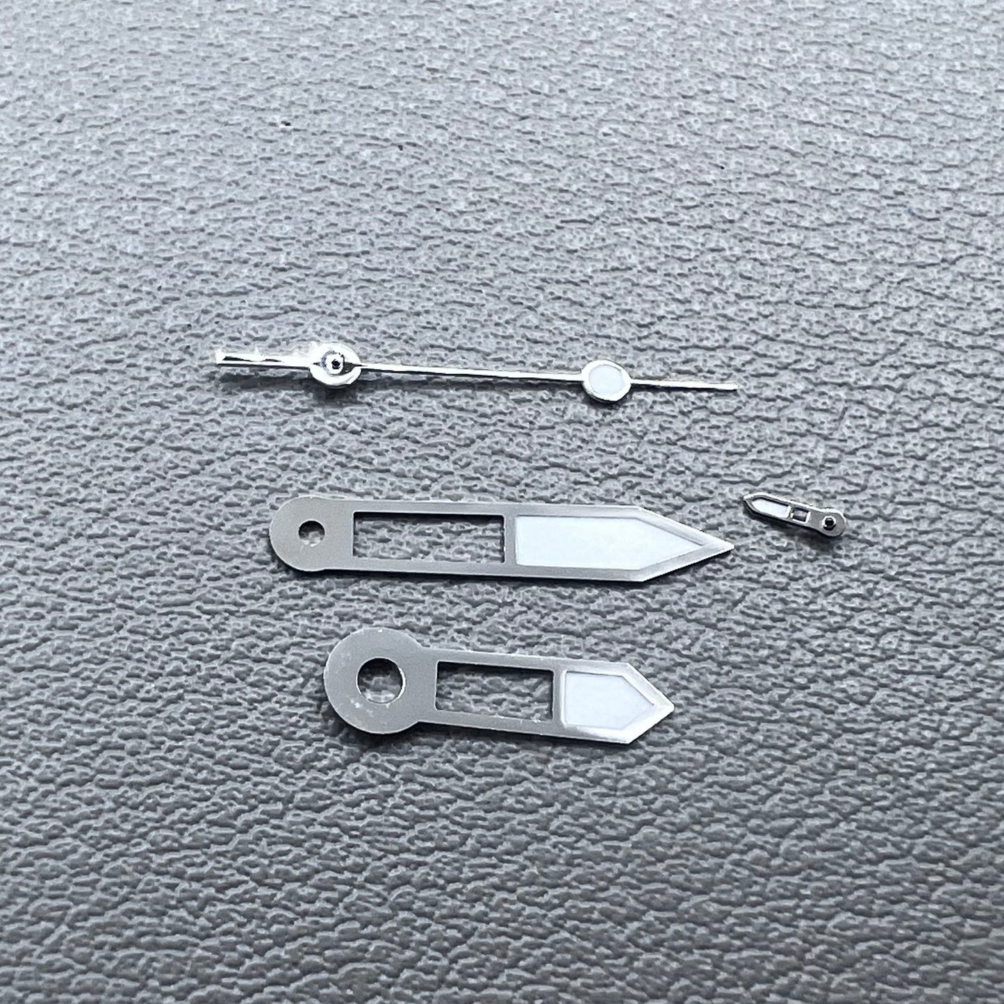 14.5x14.5x9.75x3mm Green Lume Silver Trim Watch Hands for NH39 Movement