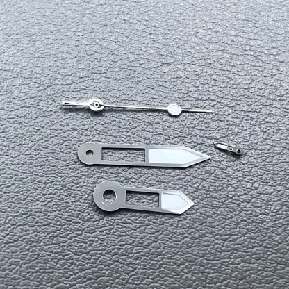 14.5x14.5x9.75x3mm Green Lume Silver Trim Watch Hands for NH39 Movement