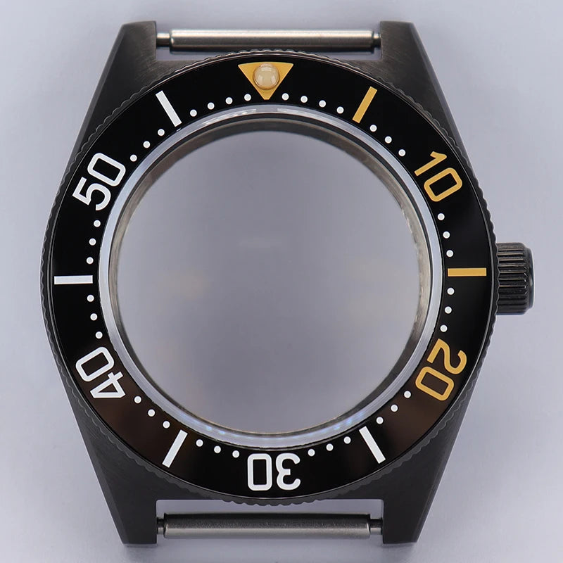 40mm Diver Watch Case Sapphire Glass with Bezel For NH35 NH36 NH34 NH38 4R36