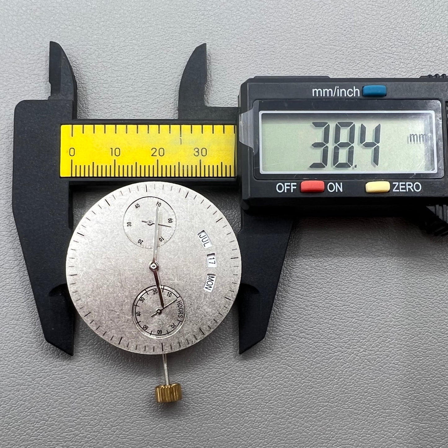 Perpetual Calendar watch movement by Dandong, precision replacement part for timepieces.