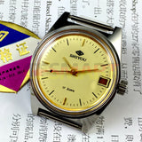 33mm China Made Manual Mechanical Watch Single Calendar Golden Dial Round Case