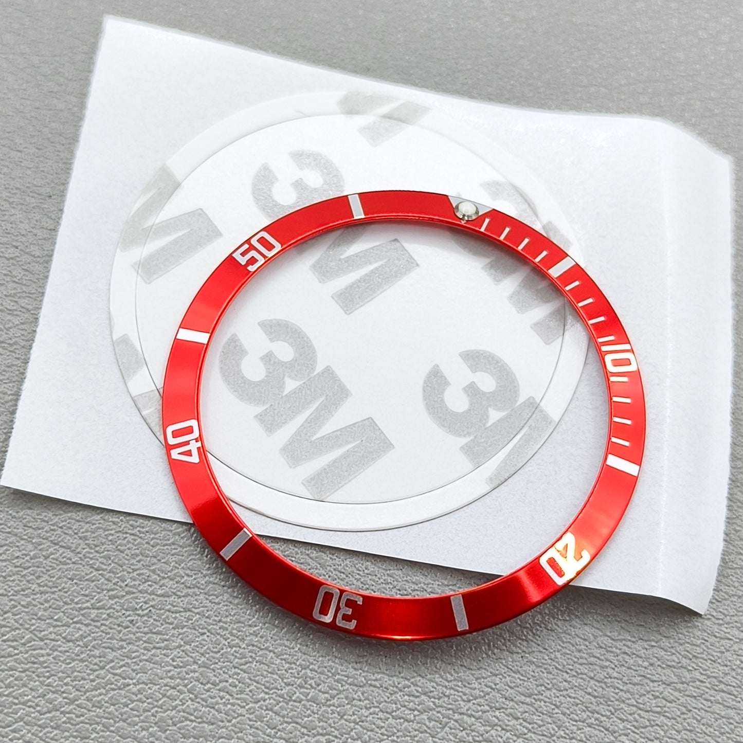 36.5*30.8mm Orange Watch Bezel Vintage Aluminum Alloy Slope Green Luminous