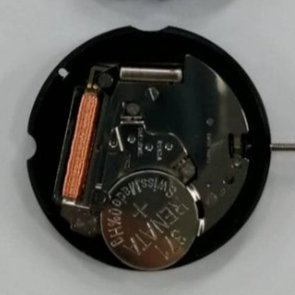 Swiss Made RODNA 509 black disk watch part with quartz movement and date display at 3 o'clock.