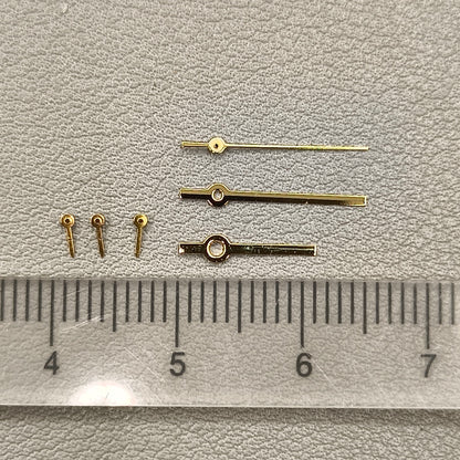 2 Sets Golden Squared Pointed 6 Hands Watch Hands for Miyota JS15 Movement