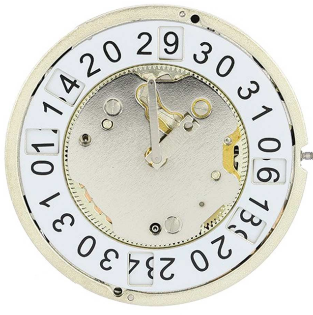Ronda 5040B Quartz watch movement with chronograph, ideal for precise timekeeping and watch repairs.
