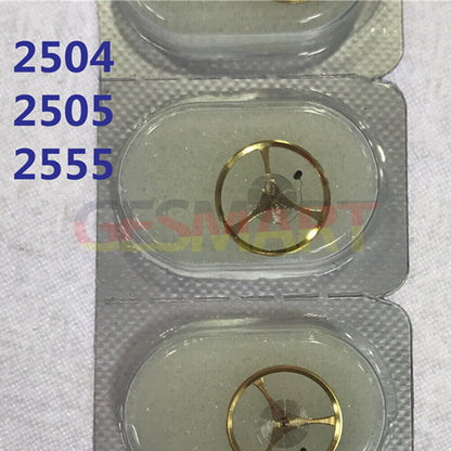 Complete Balance Wheel with Hairspring for Seagull ST25 watch movement, precise timekeeping part.