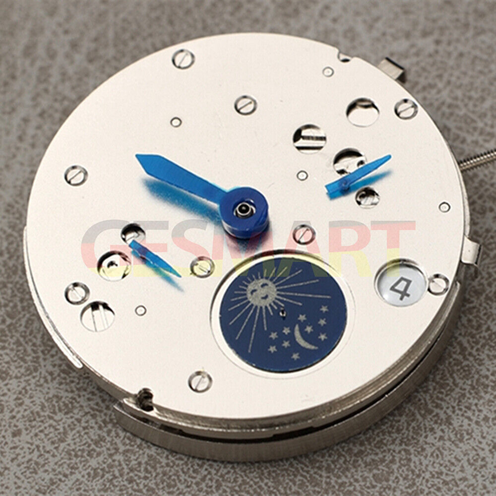 Shanghai Silver Star watch with moon phase @6, automatic mechanical movement, elegant design for collectors