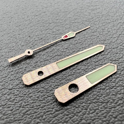 13mm Roségold Farbige C3 Grüne Leuchtzeiger Set Passend für NH35 NH36 Uhrwerk