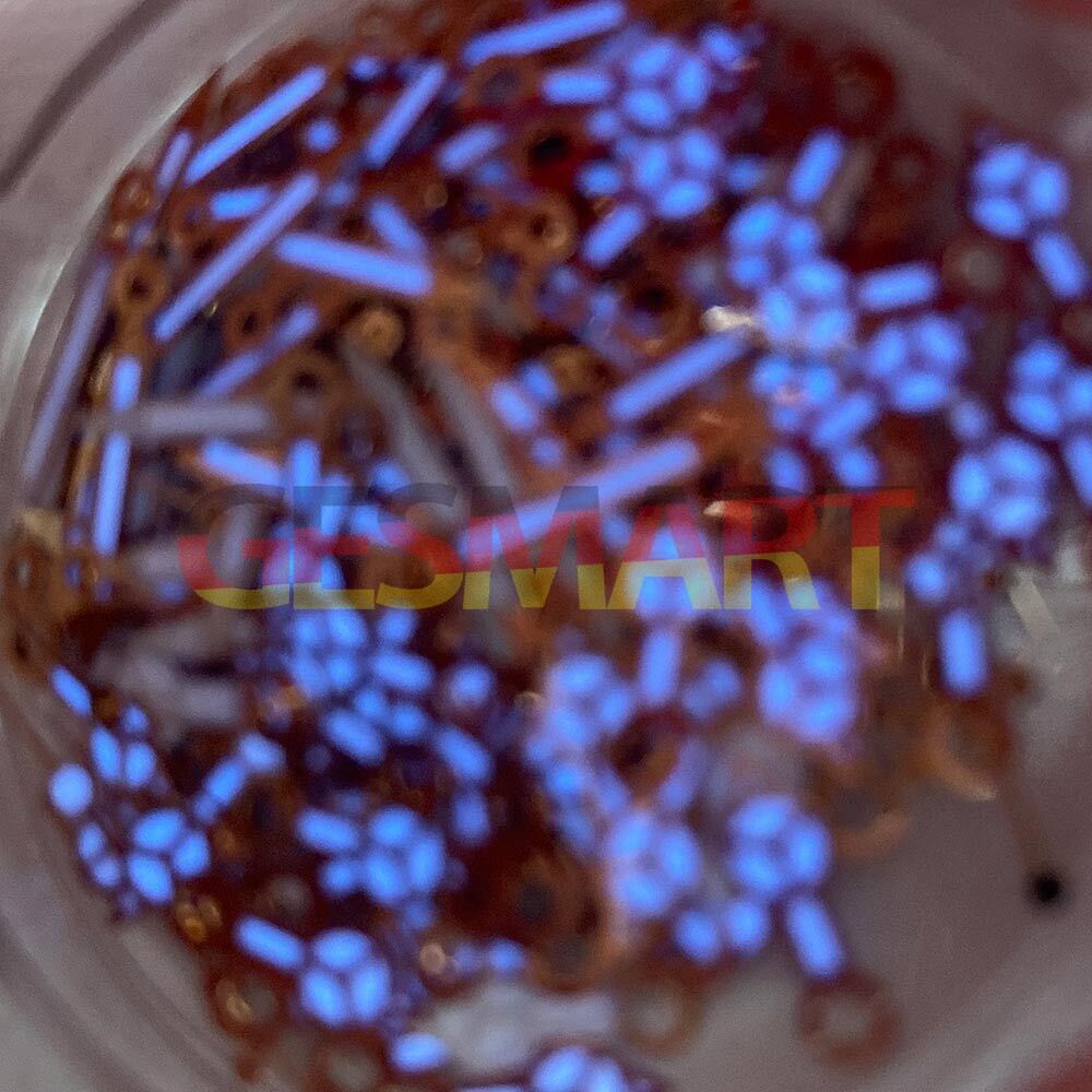 Silver and golden blue luminous 3 watch hands for NH35/NH36 movement, perfect for watch repairs.