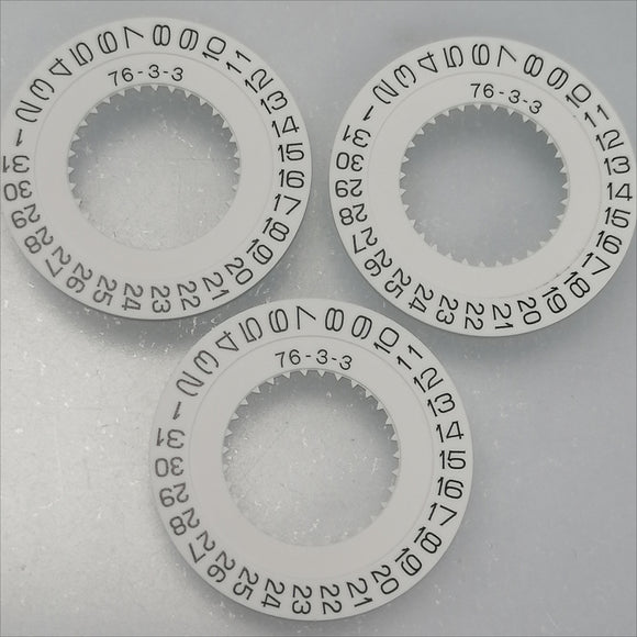 3pcs Japan Made White Date Disk Wheel Date Wheel for Miyota 2115 Quartz Movement