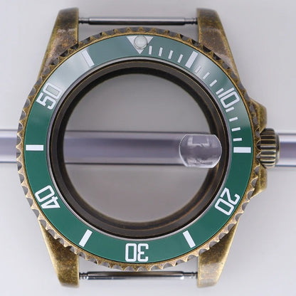 40mm Bronze SUB Watch Case Bezel For NH35/36 GMT NH34/38 4R36 Sapphire Crystal
