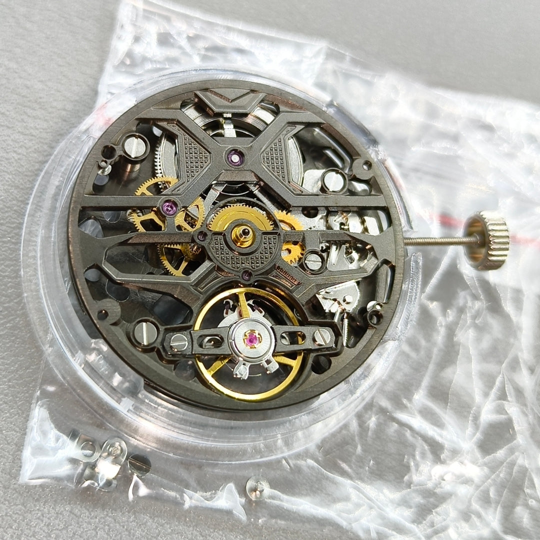Hangzhou Black 1A05A Carved Hollow Automatic Mechanical Movement 3 Hands