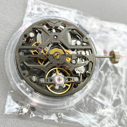 Hangzhou Black 1A05A Carved Hollow Automatic Mechanical Movement 3 Hands