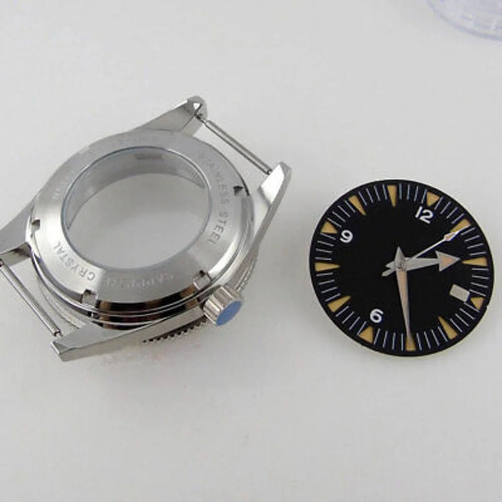 Modified 10ATM 41mm Sapphire Glass Watch Case Fit 8215 NH35 NH36 ETA 2824 2836