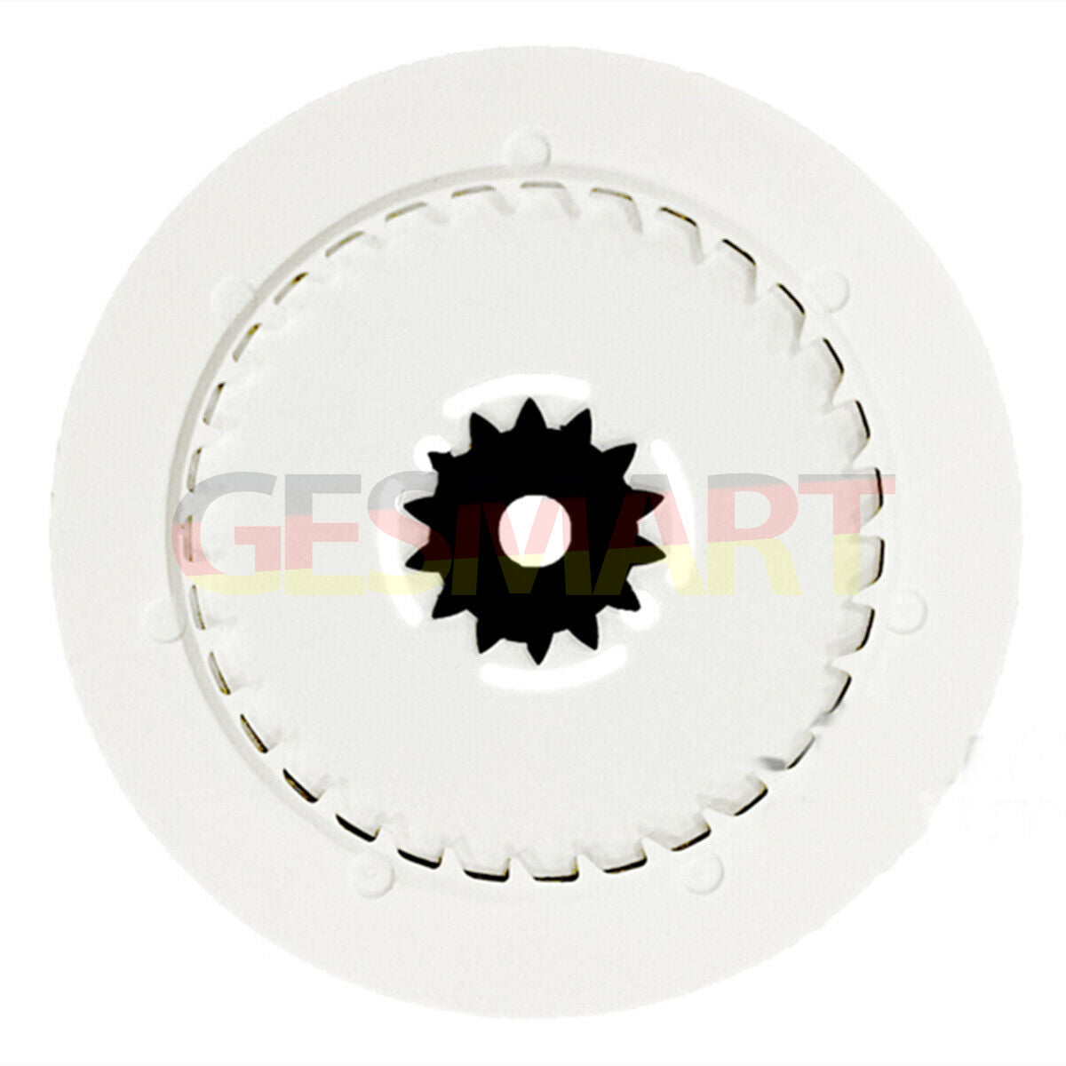 Black date and week disk wheel for NH36 watch movement with date display at 3 o'clock.